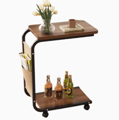 Side Table with Wheels